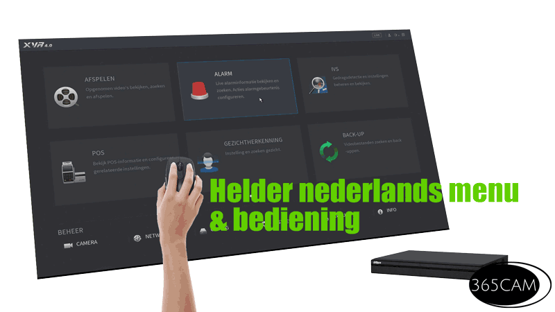 HDCVI set met 2x camera menu